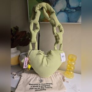 NWT Coachtopia Lime Green Puffer Shoulder Bag by Coach